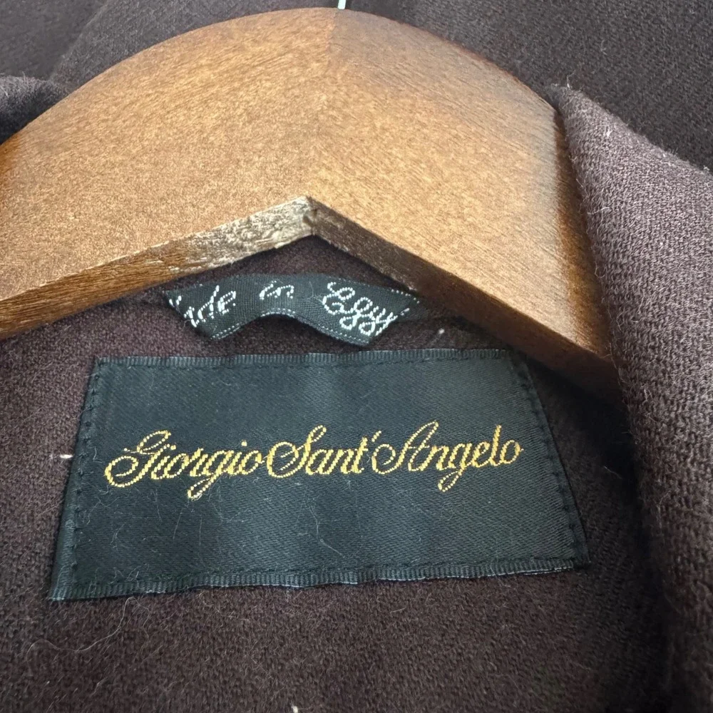 VTG Giorgio Sant Angelo Women's Chocolate Brown 100% Wool Blazer Sz 6 Fall